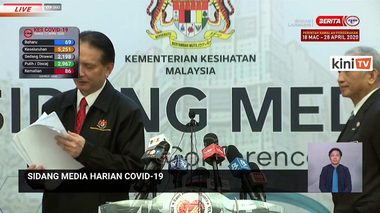 LIVE: Covid-19 situation update by Health DG Dr Noor Hisham Abdullah