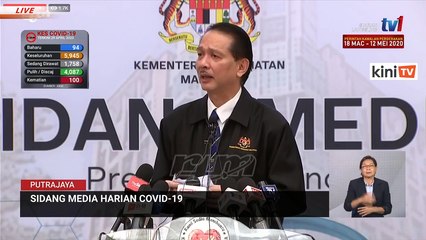 LIVE: Covid-19 situation update by Health DG Dr Noor Hisham Abdullah