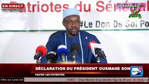 En DIrect -  Le Président de Pastef Ousmane Sonko  s'adresser aux sénégalais