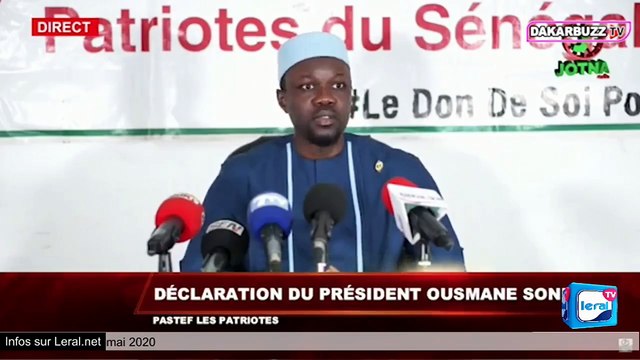 En DIrect - Le Président de Pastef Ousmane Sonko s'adresser aux sénégalais