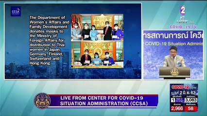 Live! แถลงศูนย์บริหารสถานการณ์โควิด-19 (ศบค.) [2 มิ.ย. 63]