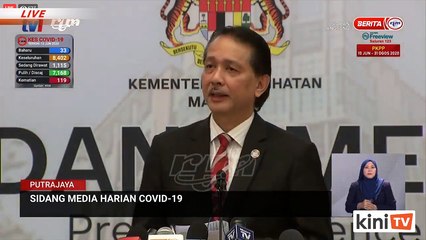 LIVE: Covid-19 situation update by Health DG Dr Noor Hisham Abdullah