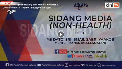 LIVE: Covid-19 situation update by Health DG Dr Noor Hisham Abdullah