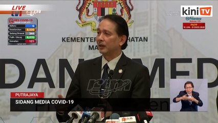LIVE: Covid-19 situation update by Health DG Dr Noor Hisham Abdullah