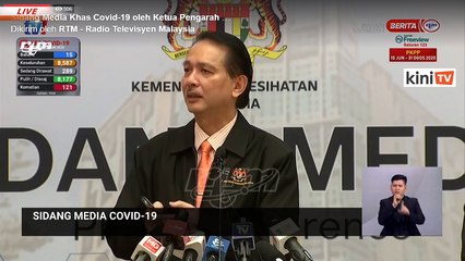 LIVE: Covid-19 situation update by Health DG Dr Noor Hisham Abdullah