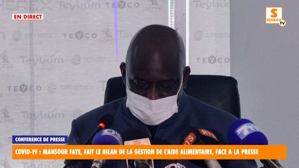 En direct sur Senego TV – Gestion aide alimentaire : Mansour Faye fait le bilan