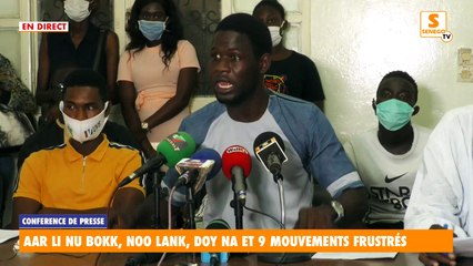 Direct sur Senego : Aar li nu bokk, Noo Lank, Doy na et 9 mouvements frustrés, face à la presse