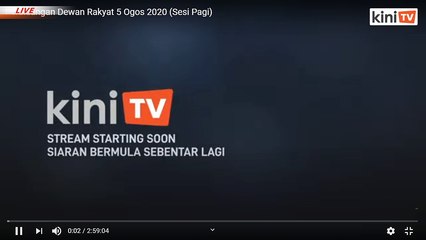Dewan Rakyat Proceedings: 12 August 2020 (Morning Session)