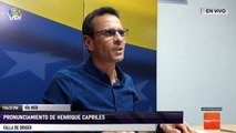 EN VIVO - Pronunciamiento de Henrique Capriles