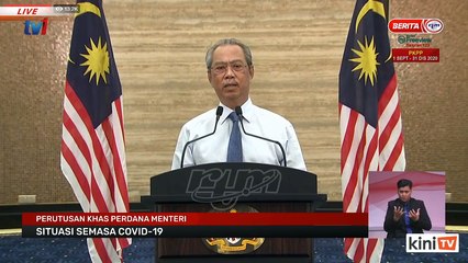 LIVE: Special address by Prime Minister Muhyiddin Yassin on Covid-19