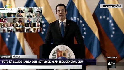 EN VIVO - Pdte (e) Juan Guaidó habla con motivo de Asamblea General ONU