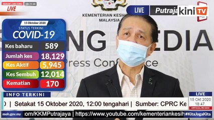 LIVE: Perkembangan terkini Covid-19 oleh Kementerian Kesihatan