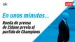 Sigue en DIRECTO la rueda de prensa de Zidane previa al Borussia Mönchengladbach - Real Madrid