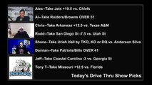 Drive Thru Show Free Picks Thursday NFL Picks CFB Picks 10-29-2020