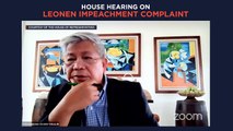 House hearing on Leonen impeachment complaint