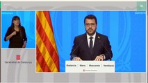 El president de la Generalitat, Pere Aragonès, encapçala la roda de premsa posterior al Consell Executiu.