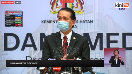 LIVE: Covid-19 situation update by Health DG Dr Noor Hisham Abdullah