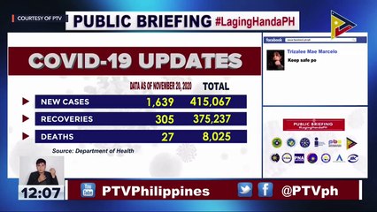 Laging Handa public briefing | Saturday, November 21