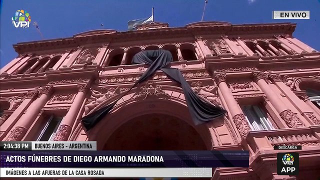 Continúa actos fúnebres de Diego Armando Maradona - En Vivo desde Argentina