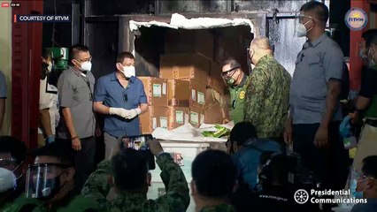 Duterte attends destruction of drugs event in Trese Martires, Cavite
