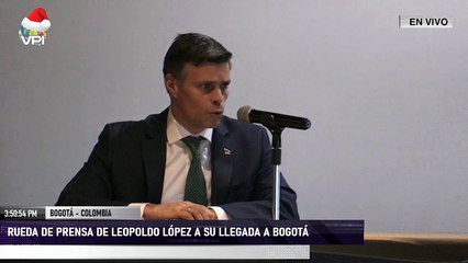 En Vivo desde Colombia - Rueda de prensa de Leopoldo López a su llegada a Bogotá