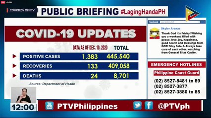 Laging Handa public briefing | Friday, December 11
