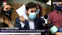 En Vivo - Protestas en embajada de Trinidad y Tobago por muerte de venezolanos