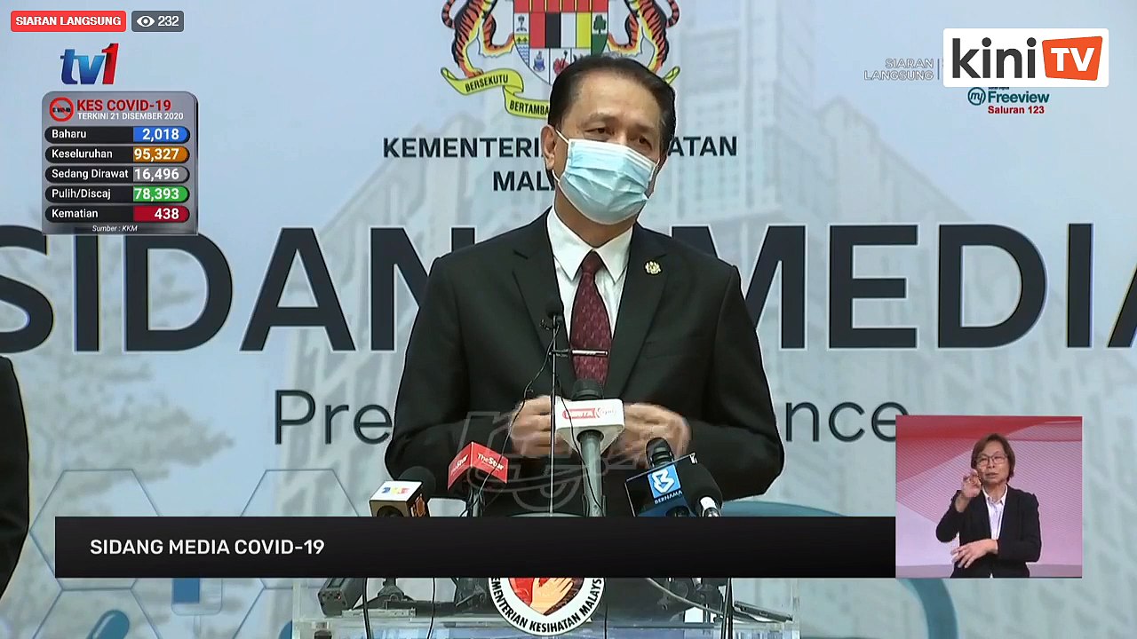 LIVE: Covid-19 situation update by Health DG Dr Noor Hisham Abdullah