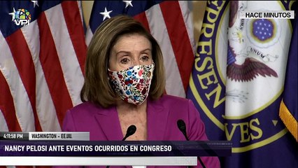 AHORA - Nancy Pelosi ante eventos ocurridos en congreso durante certificación de votos