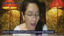 Senate hearing on the Philippines' COVID-19 vaccination program