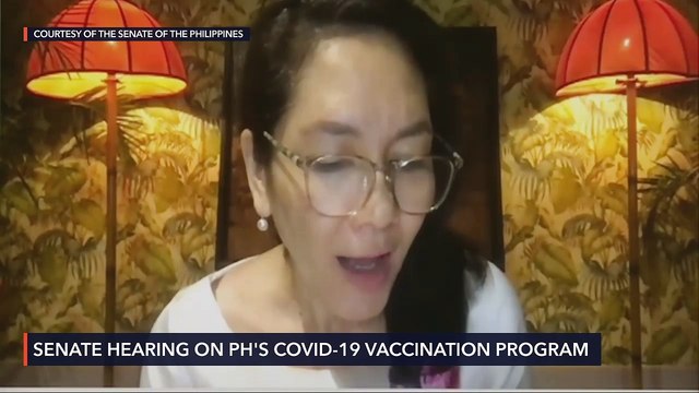 Senate hearing on the Philippines' COVID-19 vaccination program