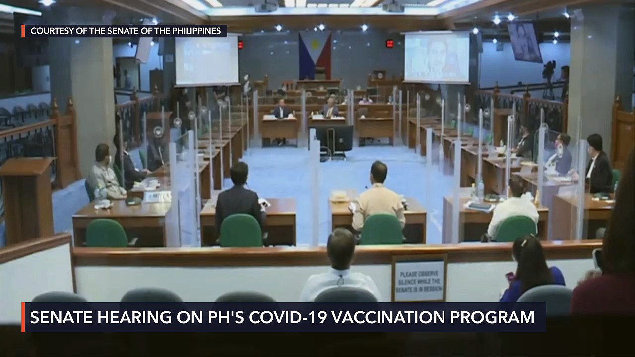 Senate hearing on the Philippines' COVID-19 vaccination program