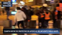 Directo: Cuarta noche de protestas en apoyo al delincuente Pablo Hasél