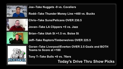 Live Free Picks Drive Thru Show Friday NBA Picks CBB Picks NHL Picks 2-19-2021