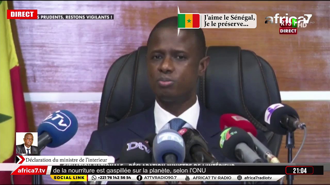 Live- Déclaration du ministre de l’interieur
