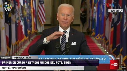 Primer discurso a los Estados Unidos del presidente Biden - En vivo desde Washington