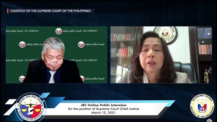 JBC interviews of Supreme Court chief justice applicants
