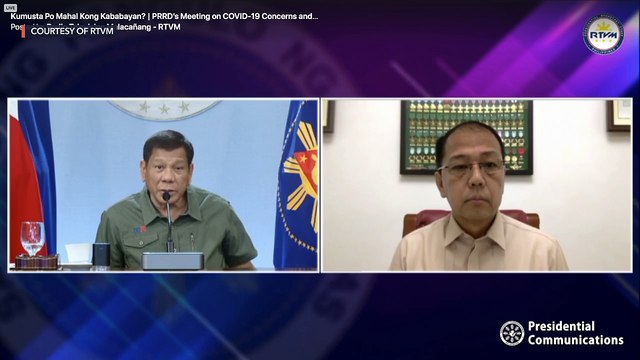 President Rodrigo Duterte's recorded message to the nation on Monday, March 22