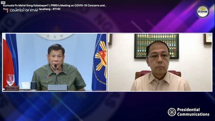 President Rodrigo Duterte's recorded message to the nation on Monday, March 22