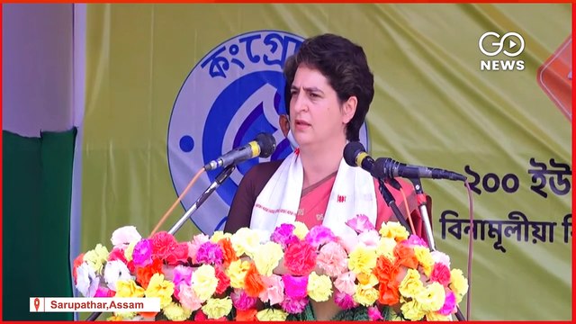 @Priyanka Gandhi #AssamElections2021: Addresses a Public Rally in #Sarupathar, #Assam