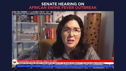Senate hearing on the African swine fever outbreak