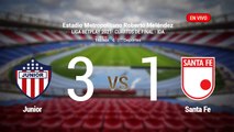 Junior vs Santa Fe EN VIVO ONLINE: Liga BetPlay 2021 - Cuartos de final - Ida