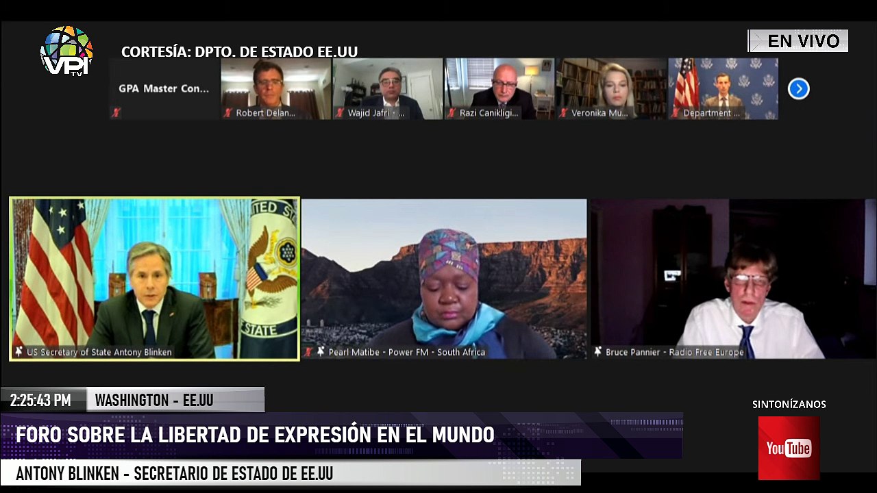 En Vivo desde Washington - Secretario de Estado discute sobre Libertad de Expresión con periodistas del mundo