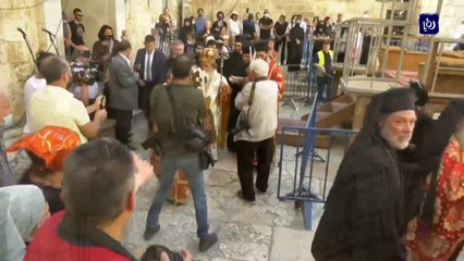 قداس "خميس الأسرار" من كنيسة القيامة في القدس