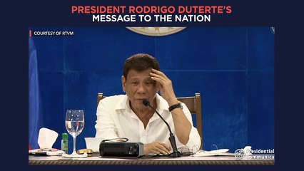 President Duterte's recorded message to the nation | Monday, June 7