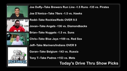 Live Free Picks Drive Thru Show NBA MLB NHL Picks 6-11-2021
