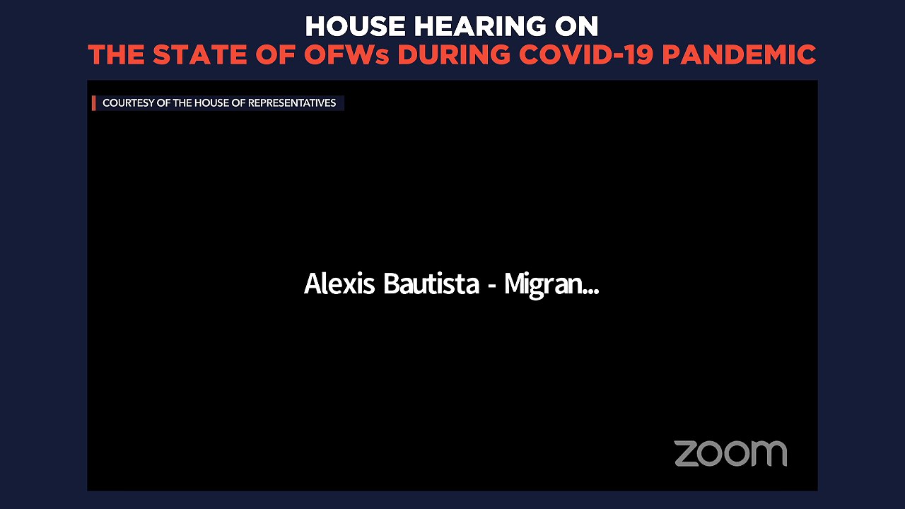 House hearing on the state of OFWs during the COVID-19 pandemic