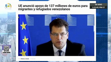 #17Jun | En Vivo | UE anunció apoyo de 137 millones de euros para migrantes y refugiados venezolanos - Ahora