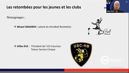 FFhandball : Webinaire - Service civique et plan de reprise