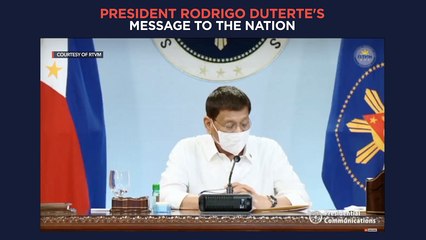 President Duterte's recorded message to the nation | Tuesday, July 6